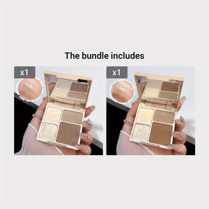 1pc Matte Highlighter Bronzers Palette Face Shading Grooming Powder Makeup Long-Lasting Face Contouring Bronzer Cosmetics