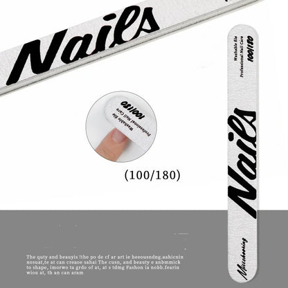 Nail File 100/180 Professional Tools Emery For Manicure Gel Polishing Files For Nails Buffers Set Polisher