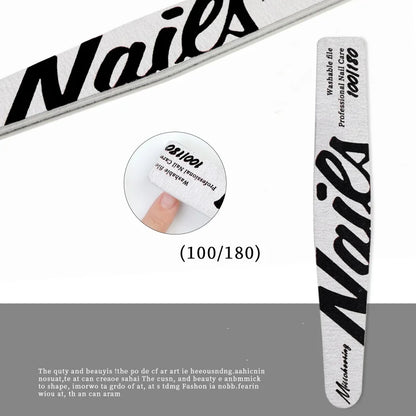 Nail File 100/180 Professional Tools Emery For Manicure Gel Polishing Files For Nails Buffers Set Polisher