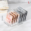 Makeup Organizer Box, 7-Compartment Clear Storage Shelf, Multi-Cell Display for Cosmetics, Blush, Eyeshadow,Space-Saving Durable