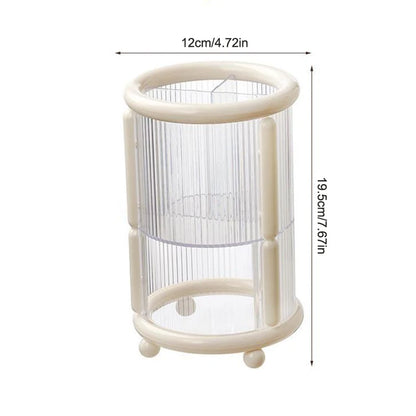 Makeup Brush Holder, Large Capacity 3 Slot Cosmetics Make Up Brush Organizer Storage For Dresser, Countertop, Vanity & Bathroom