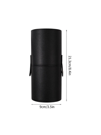Makeup Brush Holder PU Leather Travel Empty Cosmetic Brushes Pen Bucket Makeup Artist Bag Brushes Organizer Make Up Tools