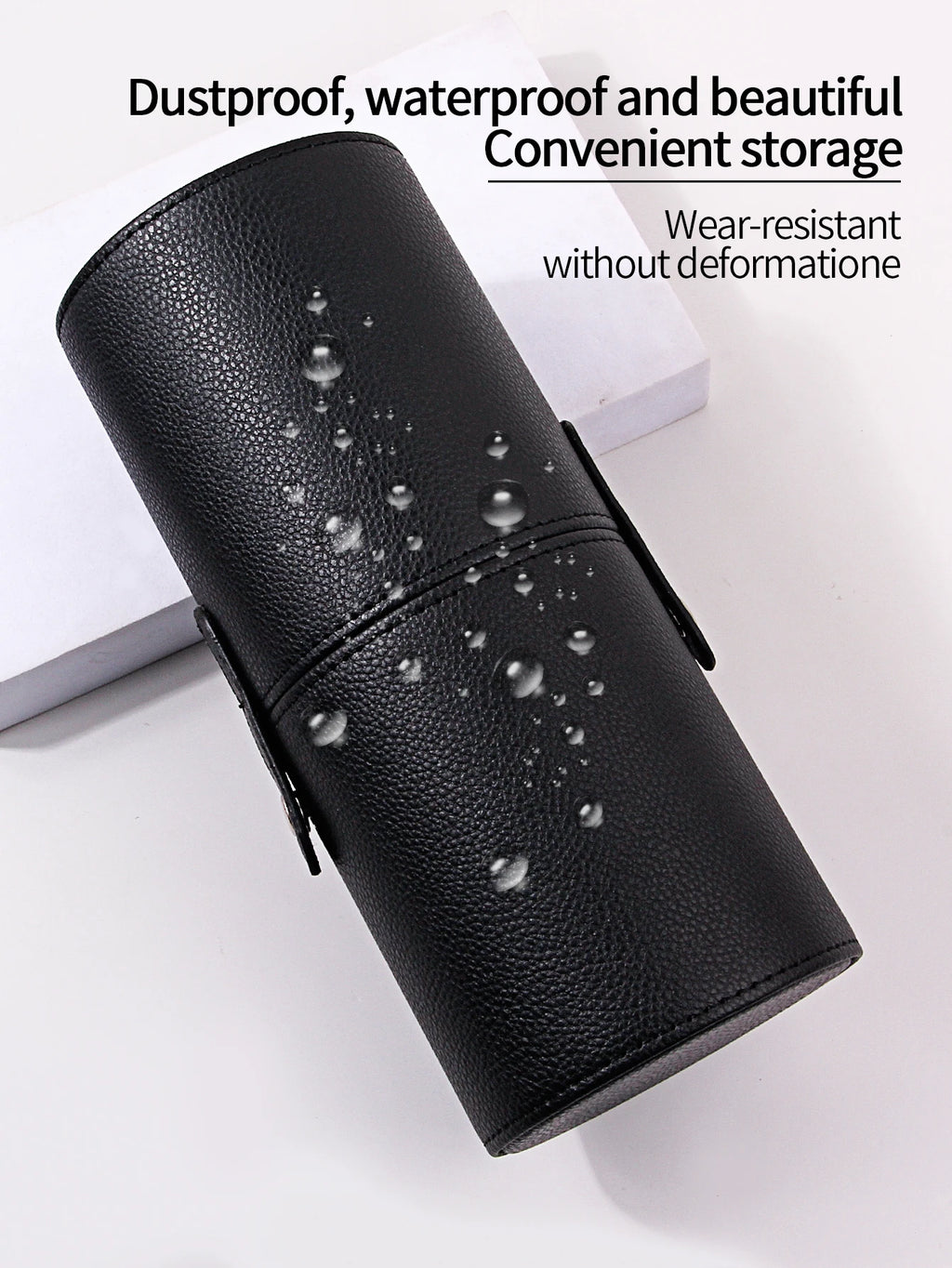 Makeup Brush Holder PU Leather Travel Empty Cosmetic Brushes Pen Bucket Makeup Artist Bag Brushes Organizer Make Up Tools