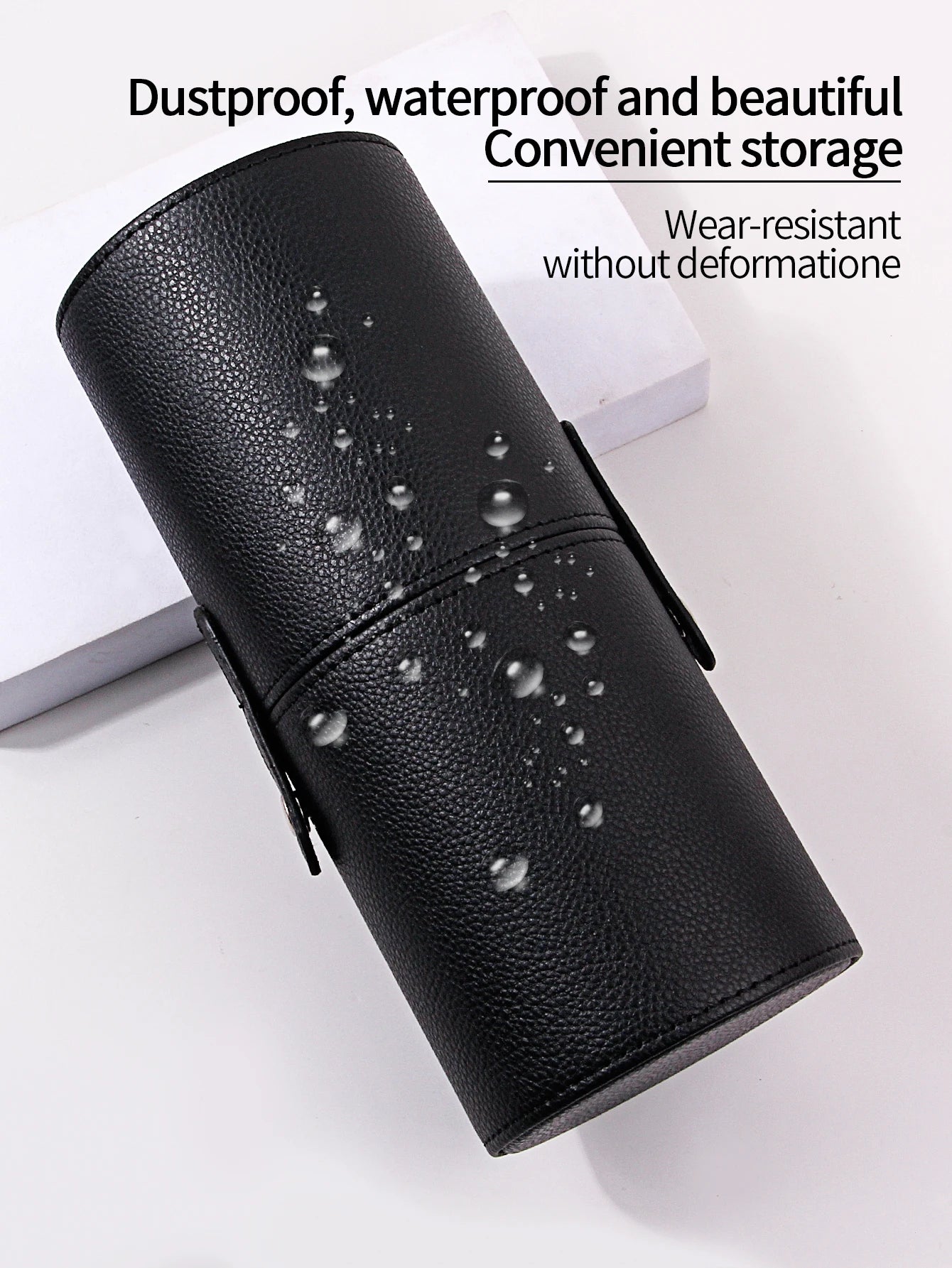 Makeup Brush Holder PU Leather Travel Empty Cosmetic Brushes Pen Bucket Makeup Artist Bag Brushes Organizer Make Up Tools