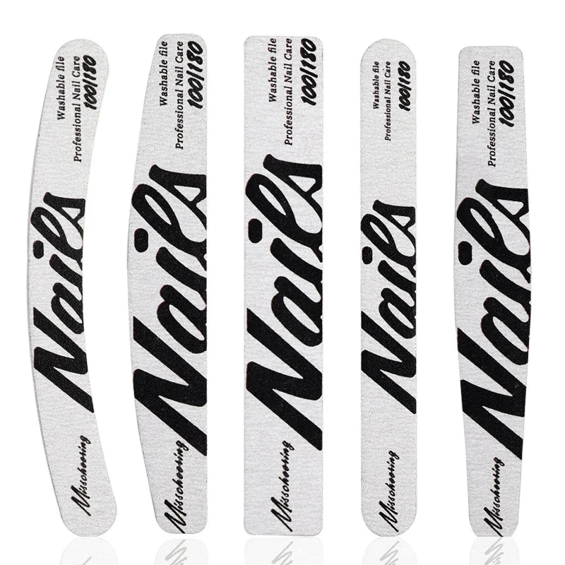 Nail File 100/180 Professional Tools Emery For Manicure Gel Polishing Files For Nails Buffers Set Polisher