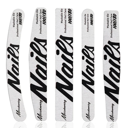 Nail File 100/180 Professional Tools Emery For Manicure Gel Polishing Files For Nails Buffers Set Polisher