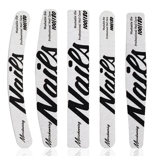 Nail File 100/180 Professional Tools Emery For Manicure Gel Polishing Files For Nails Buffers Set Polisher