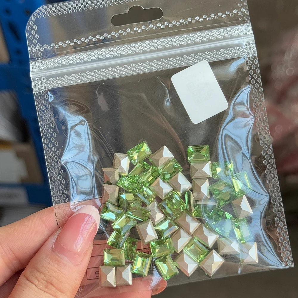 50pcs Dazzling Zircon Nail Art Rhinestone Mini 1-4mm Mixed-shape(Rhombic,Oval,Heart) Nail Gemstone 3D Flatback Bling NailDiamond