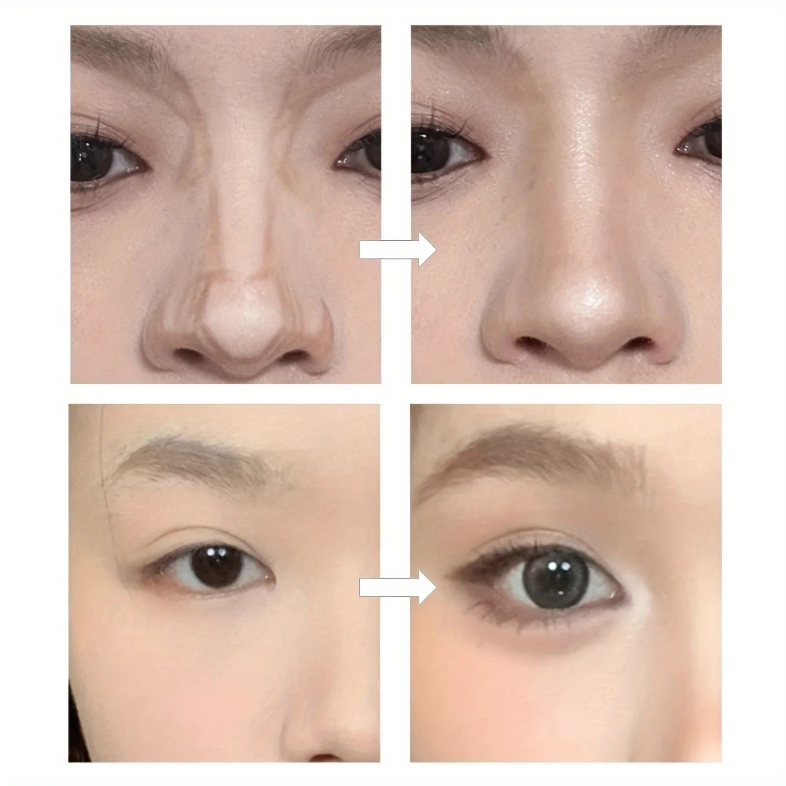 Highlighting & Bronzer Stick: Long Lasting Corrector with Brush, Brightening Concealer Pen, Nose Shadow, and Contouring