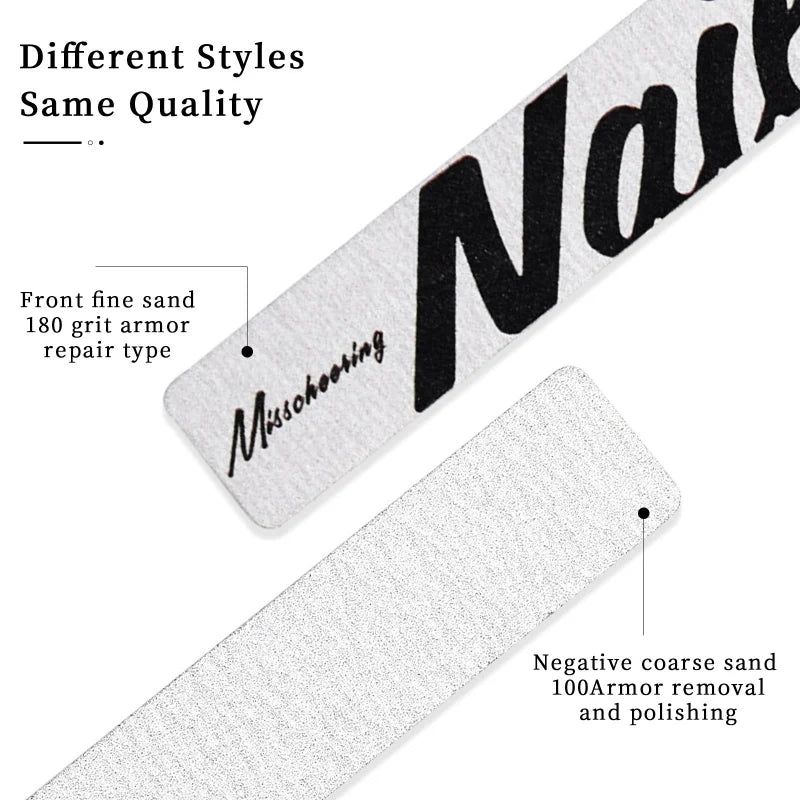 Nail File 100/180 Professional Tools Emery For Manicure Gel Polishing Files For Nails Buffers Set Polisher