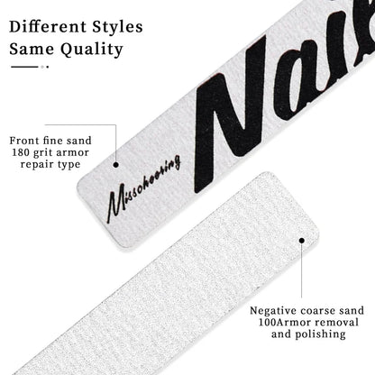 Nail File 100/180 Professional Tools Emery For Manicure Gel Polishing Files For Nails Buffers Set Polisher
