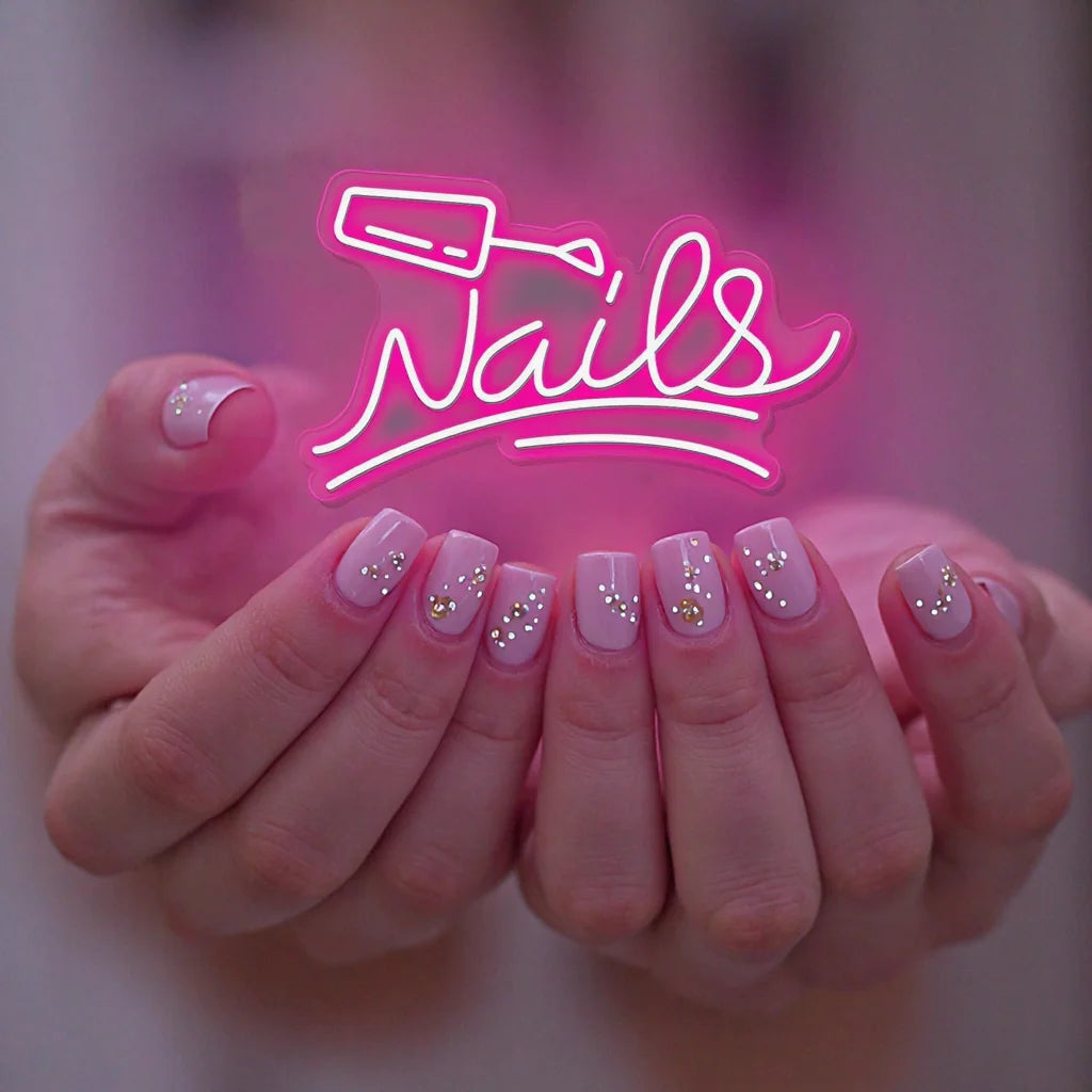 Nails Neon Sign Beauty Room wall Decoration Neon Light For Nail shop Beauty Shop Tattoo shop Luminous  Business Signs