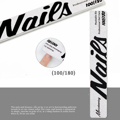 Nail File 100/180 Professional Tools Emery For Manicure Gel Polishing Files For Nails Buffers Set Polisher