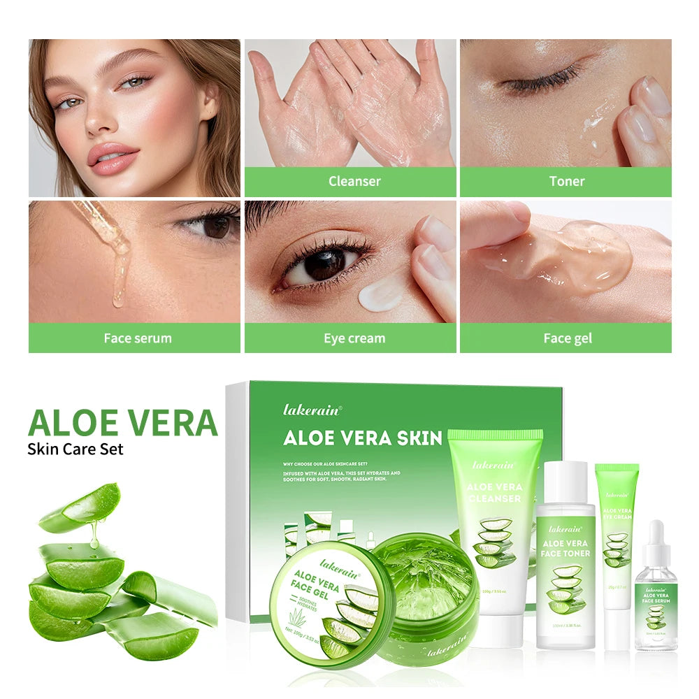 Multi-skin Care Aloe Vera Skin Care Set Deep Moisturizing Deep Nourishment Whitening Brightening Hydrating Smooth Skin